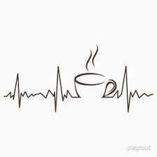 Black And White Cafe Logo Coffee Heartbeat Funny T Shirt By Playloud In 2020 Coffee Tattoos Coffee Humor Coffee Cup Art