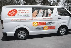Places listed on the map with company name, address, distance and reviews. Pet Transport Service Northshore Pet Resort