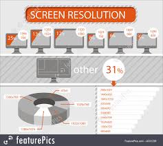 Illustration Of Infographics Of Lcd Monitors Screen Resolution