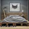 European style bedroom furniture set leather bed modern bedroom furniture. 1