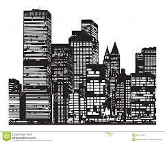 City Silhouette City Silhouette Cityscape Drawing City Buildings