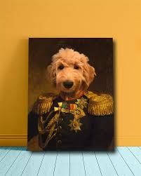 Pet portraits nz, christchurch, new zealand. The General Custom Pet Portrait Your Pet S Face On This Painting