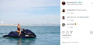 Georgina rodriguez is used to the lavish lifestyle that comes with being engaged to the world's most thank you all for your treatment and hospitality in dubai during our wonderful stay here, she. Playing Jetski In Dubai Georgina Rodriguez Appears Sexy In A Bikini