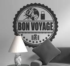 Perfect for display in your living room or the empty walls of your hallway. Bon Voyage Wall Sticker Tenstickers