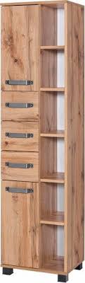 Hochschrank Milan Mit Griffen In Stahl Optik In 2020 Badezimmer Schrank Haus Deko Schrank