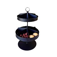Shop modern dinnerware, serving pieces & more at west elm®. Black Two Tiered Rotating Serving Tray Buy Online In Montenegro At Montenegro Desertcart Com Productid 63686219