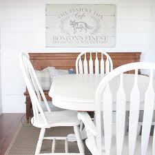 Removing the old finish is a necessary step. Simply White Refurbished Dining Set Country Chic Paint Blog