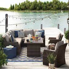 Lake Days Aren T Far Away Outdoor Sectional With Table Lounge Chairs Virginia Furniture Market Outdoor Furniture Cushions Used Outdoor Furniture Patio