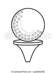 Golfer 3 acrylic painting by yu wu absolutearts com. Flat Design Golf Tee And Ball Icon Vector Illustration Canstock