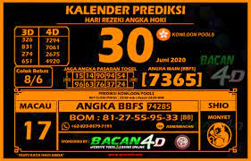 Kalender Prediksi Togel Kowloon Pools 30 Juni 2020 Bacan4d Kalender Permainan Angka Hoki