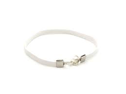 Bracelet homme avec plaque or blanc 18kt, cm 19, grammes 4,00, neuf et garantie. Bracelet Homme Blanc Un Grand Marche