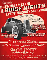 For classic cars, piped in music and great food. Postponed Cruise Nights 2020 Variety