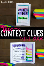 Teach Your Students The Five Basic Types Of Context Clues Inference Definition Example Antonym Context Clues Context Clues Activities Teaching Vocabulary