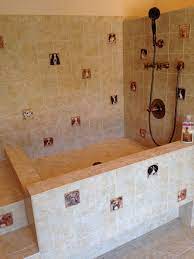 Dog Bath Built In Stairs And Elevated Bath For Doggie Comfort Easy Washing Building A Dog Kennel Dog Rooms Dog Bath Tub