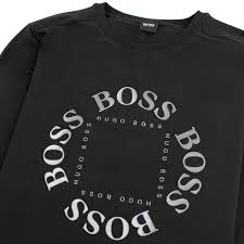 Hugo boss men's button down long sleeve shirt regular fit black striped size 16. Hugo Boss Regular Fit Long Sleeve Tshirt In Stretch Cotton Black Onu