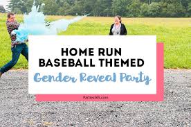 Our powder filled gender reveal baseballs and gender reveal golf balls are the perfect products for them! Home Run Baseball Gender Reveal Party Parties365