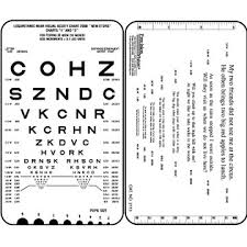 Ophthalmic Equipment Screening Near Vision Test Cards