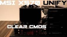 Resetting CMOS: MSI X570 Unify Motherboard - YouTube