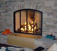 Masonry fireplaces have more glass door options. Fireplace Glass Doors Friends Of Sun