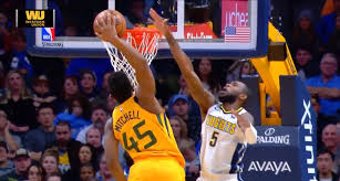 He's in the running for rookie of the year. Donovan Mitchell Throws Down A Ridiculous Dunk On The Nuggets