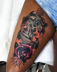 Great color tattoos, rule 1: First Time Tattooed Such A Dark Skin I Was Really Surprised How Cool This Tattoo Is Thank S Mec Fo Tattoos For Black Skin Dark Skin Tattoo Skin Color Tattoos
