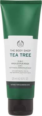 A cooling lather removes impurities and excess oil, leaving skin feeling refreshed and purified. The Body Shop Tea Tree 3 In 1 Wash Scrub Mask Ulta Beauty