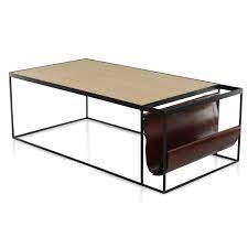 Steel legs for bench, stool, coffee table. Stainless Steel Leather And Wood Coffee Table La Boetie Saulaie