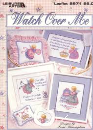 Leisure Arts Watch Over Me Cross Stitch Charts Leaflet