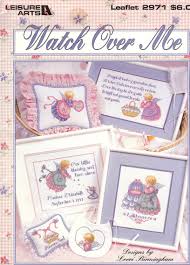 leisure arts watch over me cross stitch charts leaflet