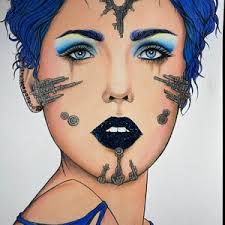 Dunkelbunt Signed Coloring Book by Sarah Richter