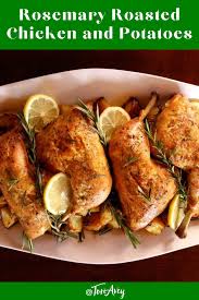 Rosemary Roasted Chicken And Potatoes Easy Healthy One Pan Meal Seasoned Rosemary Roasted Chicken Roasted Chicken And Potatoes Roast Chicken Pieces Recipe