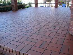 Concrete is one of the most common types of flooring in any outdoor space—and for good reason. Basketweave With Quarry Tile Over Concrete Patio Traditional Patio Other By Jim Markley Design Construction Inc Houzz