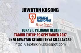 Kerja kosong kerajaan di tnb 2019. Jawatan Kosong Tenaga Nasional Berhad Tnb 29 September 2017