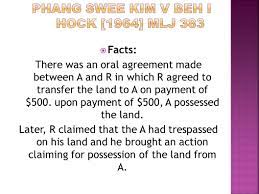 The respondent agreed to transfer to the appellant a parcel of land on payment of $ 500 when the land was subdivided although the land was worth much more. Madam Norazla Abdul Wahab Ppt Video Online Download