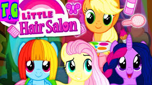 Mlp Hair Salon Hairdresser Applejack Twilight Sparkle Rainbow Dash My Little Pony Hair Hair Salon Games My Little Pony Games