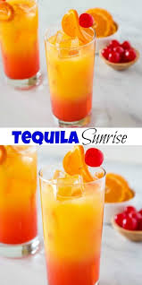 Tequila blanco (or new tequila) has been aged less than 2 months and has a strong, straightforward flavor. Tequila Sunrise Recipe A Cool And Refreshing Cocktail With Orange Juice Grenadine And Tequila P Tequila Sunrise Recipe Tequila Sunrise Orange Juice Drinks