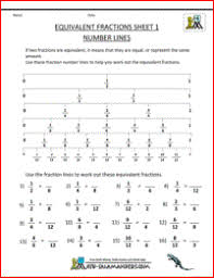 Equivalent Fractions Worksheet