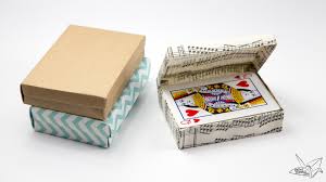 Fold all points to center and crease well. Custom Size Hinged Origami Box Playing Cards Box Origami Box Playing Card Box Origami