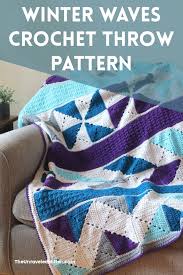 Winter Waves Blanket Quilt Inspired Crochet Pattern