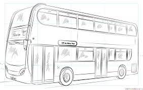 You can print out for free this double decker coloring page. How To Draw A Double Decker Bus Step By Step Drawing Tutorials Bus Drawing Drawing Tutorial Double Decker Bus