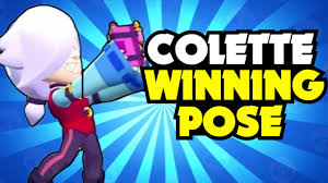 I think this fits here? New Brawler Colette Winning Pose Brawl Stars Colette Pose Animation Colette Win Pose Brawl Stars Youtube