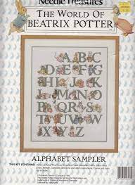 Alphabet Sampler Beatrix Potter Counted Cross Stitch Kit Needle Treasures No 02327 Counted Cross Stitch Kits Counted Cross Stitch Cross Stitch