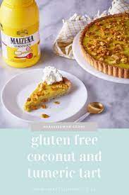 Gluten Free Coconut And Tumeric Tart Recipe Vegetarian Desserts Food Processor Recipes Baking
