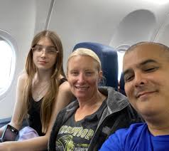 Headed to Washington State for my niece's wedding. Kingsley's first time  flying.