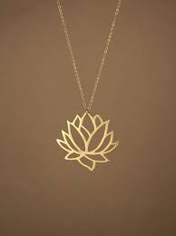 Lotus Necklace Gold Lotus Flower Necklace Blooming Flower Etsy Beautiful Jewelry Gold Lotus Necklace Lotus Necklace