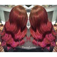 Dark Copper Brown Root To Magenta Ombre Hair Magenta Ombre Hair Copper Hair Hair
