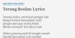 Karo 15 october 2008 djaga depari 0 comments. Terang Boelan Lyrics By Wieteke Van Dort Terang Bulan Terang Di