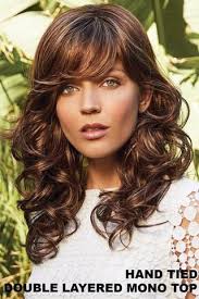 Amore Wigs Brittany 2538 Front 2 Monofilament Wigs Curly Hair Styles Curly Hair With Bangs