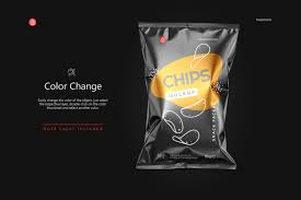 Download Glossy Snack Package Mockup Front In Packaging Mockups On Yellow Images Creative Store