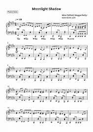 Mike Oldfield Maggie Reilly Moonlight Shadow Sheet Music For Piano Download Piano Solo Sku Pso0025875 At Note Store Com
